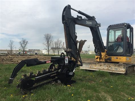 trencher for mini excavator|grading with a mini excavator.